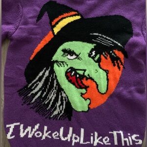 Purple Halloween Witch I Woke Up Like This Sweater